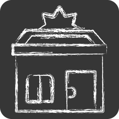 İkon Verimliliği Dünyayı Kurtarır. Dünya 'yı Kurtarma sembolüyle ilgili. tebeşir Biçimi