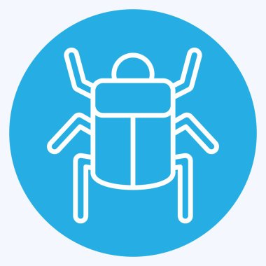 Icon Mısır yengeci. Böceklerin sembolü. Mavi gözlü. dizayn edilebilir