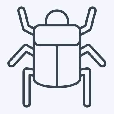 Icon Mısır yengeci. Böceklerin sembolü. Sıra tarzı. dizayn edilebilir