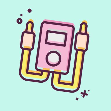 Simge Elektrik Taksimetresi. Tamir Aletleri sembolüyle ilgili. MBE tarzı. dizayn edilebilir