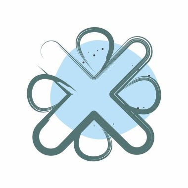 Simge Hatası. Ünlem sembolüyle ilgili. Renkli Leke Biçimi. dizayn edilebilir