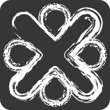 Simge Hatası. Ünlem sembolüyle ilgili. Tebeşir stili. dizayn edilebilir