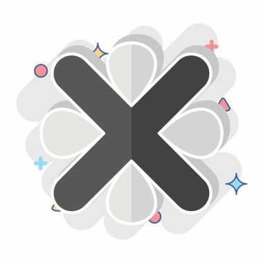 Simge Hatası. Ünlem sembolüyle ilgili. Çizgi roman. dizayn edilebilir