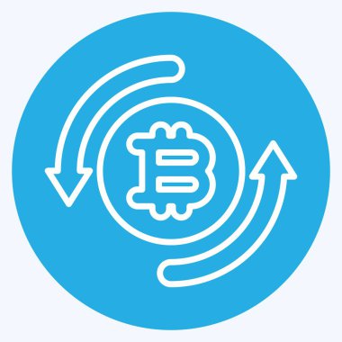 Simge Takası. Kripto para birimi sembolüyle ilgili. mavi gözler tarzı