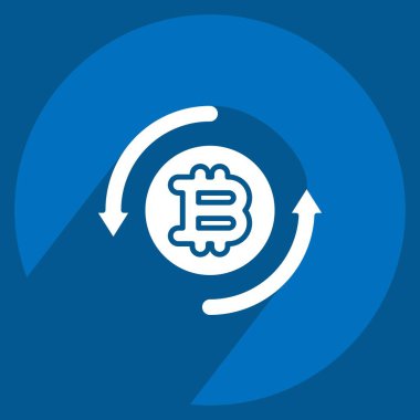 Simge Takası. Kripto para birimi sembolüyle ilgili. uzun gölge biçimi