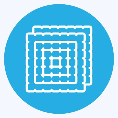 Simge kumaşı. Kumaş sembolüyle ilgili. Mavi gözlü. dizayn edilebilir