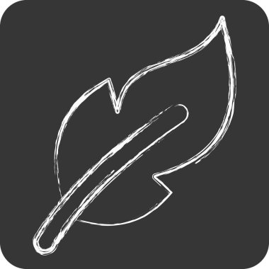 Simge tüyleri. Kumaş sembolüyle ilgili. Tebeşir stili. dizayn edilebilir