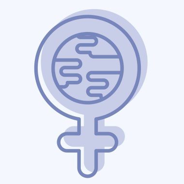 Simge Kadın. Dünya Barışı sembolüyle ilgili. İki ton stili. dizayn edilebilir