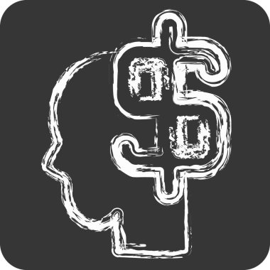 Simge Mali Danışmanı. Denetim sembolüyle ilgili. Tebeşir stili. dizayn edilebilir