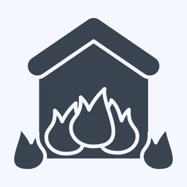 İkon Ateşi Dövüşü. Dünya 'yı Kurtarma sembolüyle ilgili. Kabartma tarzı. düzenlenebilir