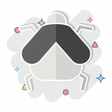 Simge Ateşböceği. Böceklerin sembolü. Çizgi roman. dizayn edilebilir