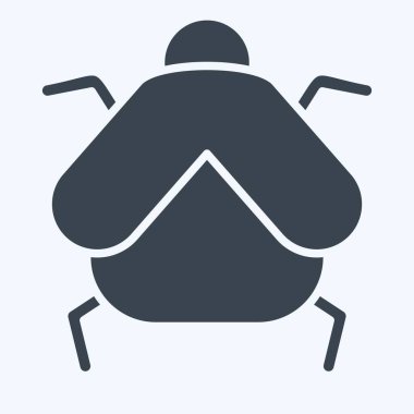 Simge Ateşböceği. Böceklerin sembolü. Kabartma tarzı. dizayn edilebilir