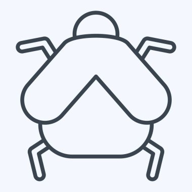 Simge Ateşböceği. Böceklerin sembolü. Sıra tarzı. dizayn edilebilir