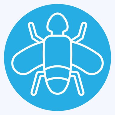 Simge Sinekleri. Böceklerin sembolü. Mavi gözlü. dizayn edilebilir