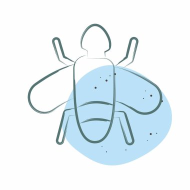 Simge Sinekleri. Böceklerin sembolü. Renkli Leke Biçimi. dizayn edilebilir