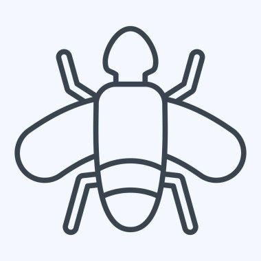 Simge Sinekleri. Böceklerin sembolü. Sıra tarzı. dizayn edilebilir