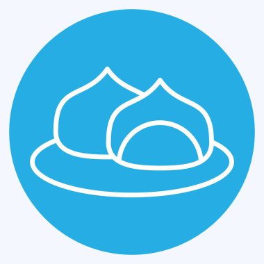 Simgesel Yemek Halkı. Kazakistan sembolüyle ilgili. Mavi gözlü. dizayn edilebilir