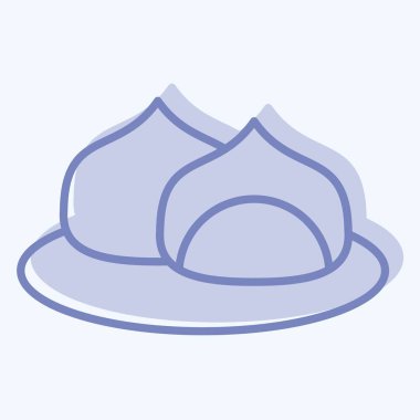 Simgesel Yemek Halkı. Kazakistan sembolüyle ilgili. İki ton stili. dizayn edilebilir