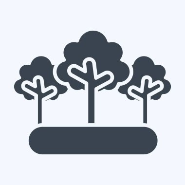 Simge Ormanı. Dünya 'yı Kurtarma sembolüyle ilgili. Kabartma tarzı. düzenlenebilir