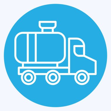 Icon Gaz Kamyonu. Endüstri sembolüyle ilgili. Mavi gözlü. dizayn edilebilir