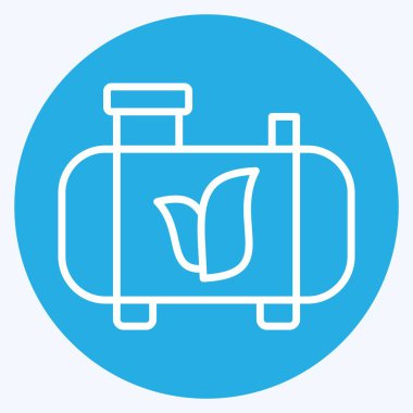 Simge Üretim Biyoyakıtları. Dünya 'yı Kurtarma sembolüyle ilgili. Mavi gözlü. düzenlenebilir