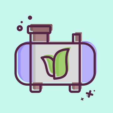 Simge Üretim Biyoyakıtları. Dünya 'yı Kurtarma sembolüyle ilgili. MBE tarzı. düzenlenebilir