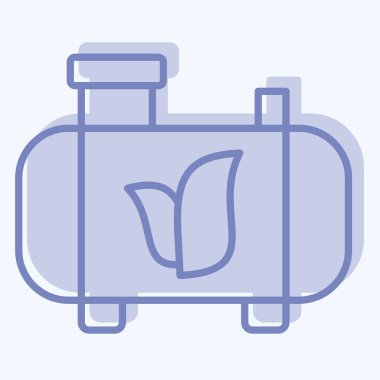 Simge Üretim Biyoyakıtları. Dünya 'yı Kurtarma sembolüyle ilgili. İki ton stili. düzenlenebilir