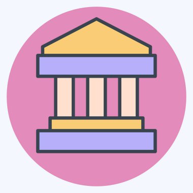 Simge Hükümeti. Denetim sembolüyle ilgili. renk arkadaşı stili. dizayn edilebilir