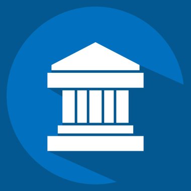 Simge Hükümeti. Denetim sembolüyle ilgili. Uzun gölge tarzı. dizayn edilebilir