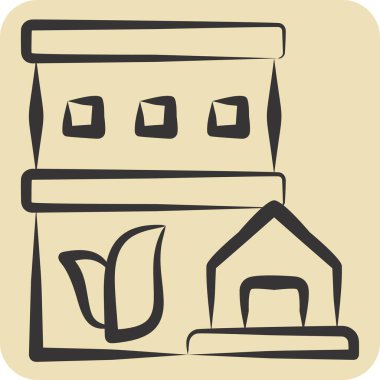 Simge Yeşil Dünyayı Kurtarır. Dünya 'yı Kurtarma sembolüyle ilgili. El çizimi tarzı. düzenlenebilir