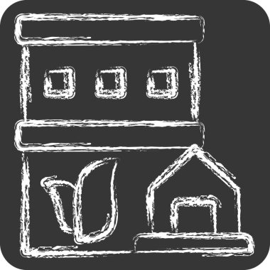 Simge Yeşil Dünyayı Kurtarır. Dünya 'yı Kurtarma sembolüyle ilgili. Tebeşir stili. düzenlenebilir