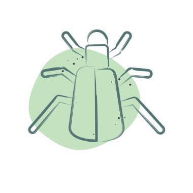 Simge zemini. Böceklerin sembolü. Renkli Leke Biçimi. dizayn edilebilir