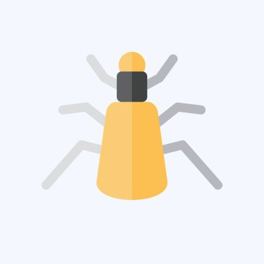 Simge zemini. Böceklerin sembolü. Düz stil. dizayn edilebilir