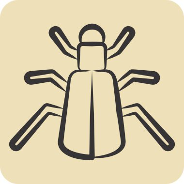 Simge zemini. Böceklerin sembolü. El çizimi tarzı. dizayn edilebilir