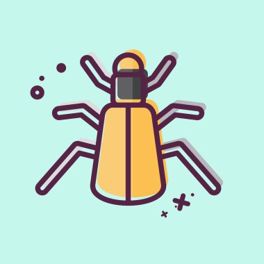 Simge zemini. Böceklerin sembolü. MBE tarzı. dizayn edilebilir