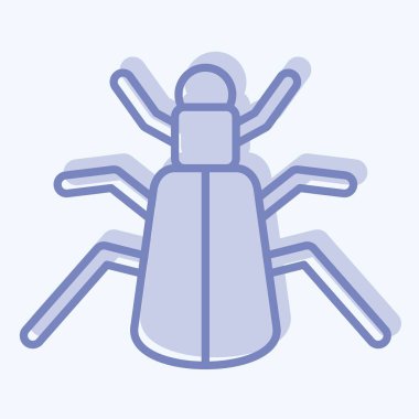 Simge zemini. Böceklerin sembolü. İki ton stili. dizayn edilebilir