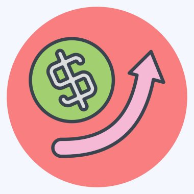 Simge Büyütme oku. Geliştirme sembolüyle ilgili. renk eşi biçimi