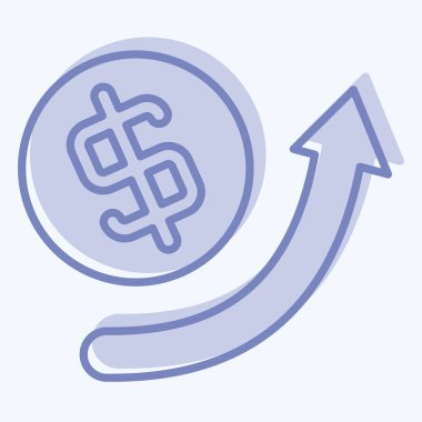 Simge Büyütme oku. Geliştirme sembolüyle ilgili. iki ton biçimi