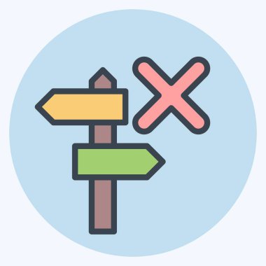 Simge Rehberi. Ünlem sembolüyle ilgili. renk arkadaşı stili. dizayn edilebilir