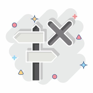 Simge Rehberi. Ünlem sembolüyle ilgili. Çizgi roman. dizayn edilebilir