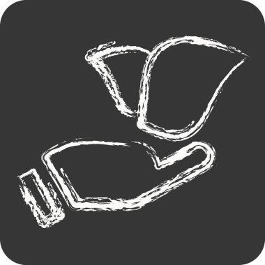 Simge Eller Tutma Tesisi. Geliştirme sembolüyle ilgili. tebeşir Biçimi