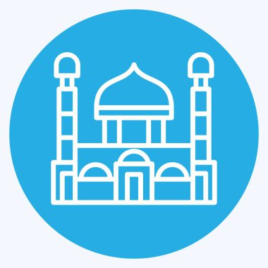 İkon Hazret Sultan Camii. Kazakistan sembolüyle ilgili. Mavi gözlü. dizayn edilebilir