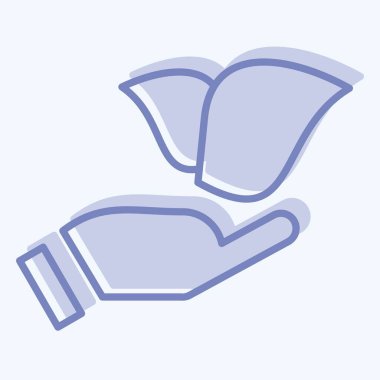 Simge Eller Tutma Tesisi. Geliştirme sembolüyle ilgili. iki ton biçimi