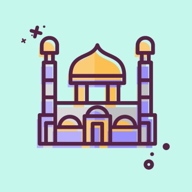 İkon Hazret Sultan Camii. Kazakistan sembolüyle ilgili. MBE tarzı. dizayn edilebilir