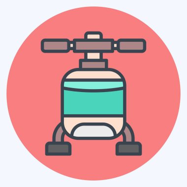 Simge Helikopteri. Araç sembolüyle ilgili. renk arkadaşı stili. düzenlenebilir