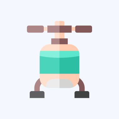 Simge Helikopteri. Araç sembolüyle ilgili. Düz stil. düzenlenebilir