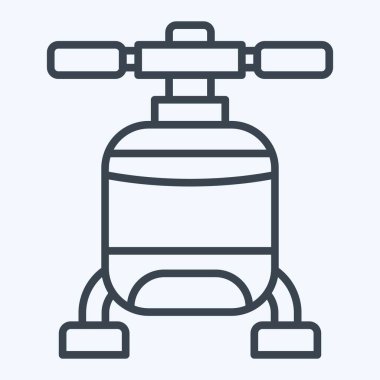 Simge Helikopteri. Araç sembolüyle ilgili. Sıra tarzı. düzenlenebilir