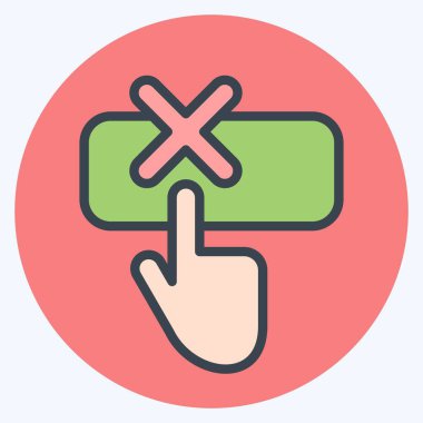 Simge Yardım. Ünlem sembolüyle ilgili. renk arkadaşı stili. dizayn edilebilir