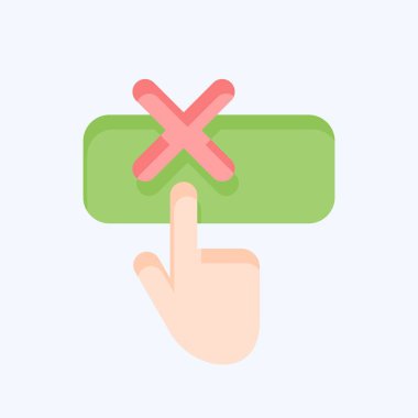 Simge Yardım. Ünlem sembolüyle ilgili. Düz stil. dizayn edilebilir