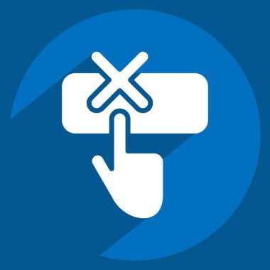 Simge Yardım. Ünlem sembolüyle ilgili. Uzun gölge tarzı. dizayn edilebilir